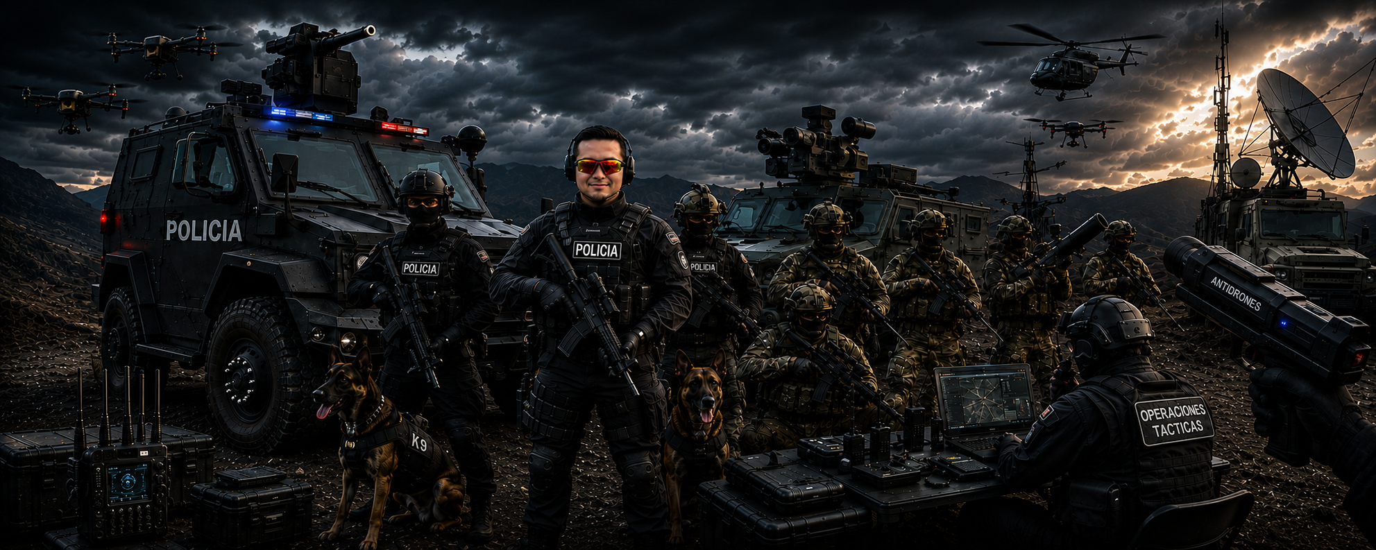 Banner Policial Puma — operaciones tácticas policiales y antidrones